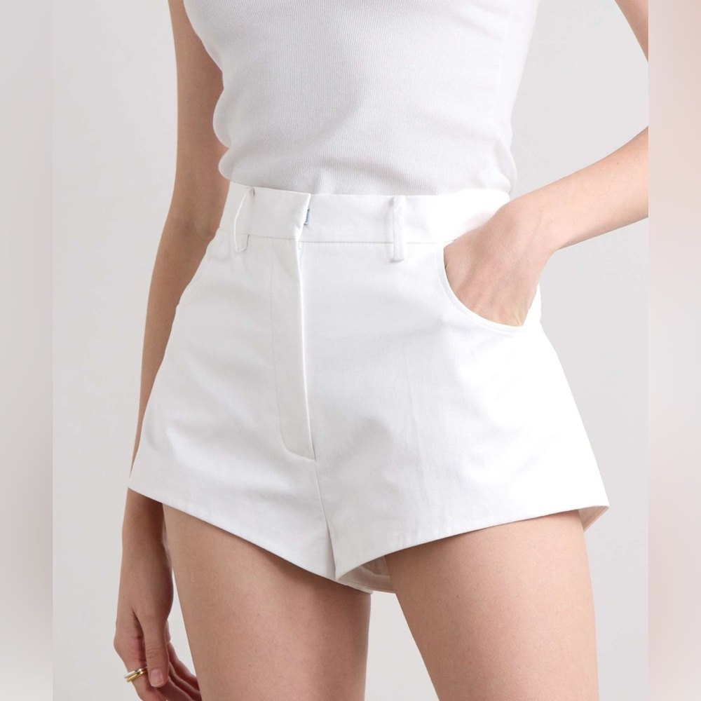 Magda Butrym Poplin White Shorts